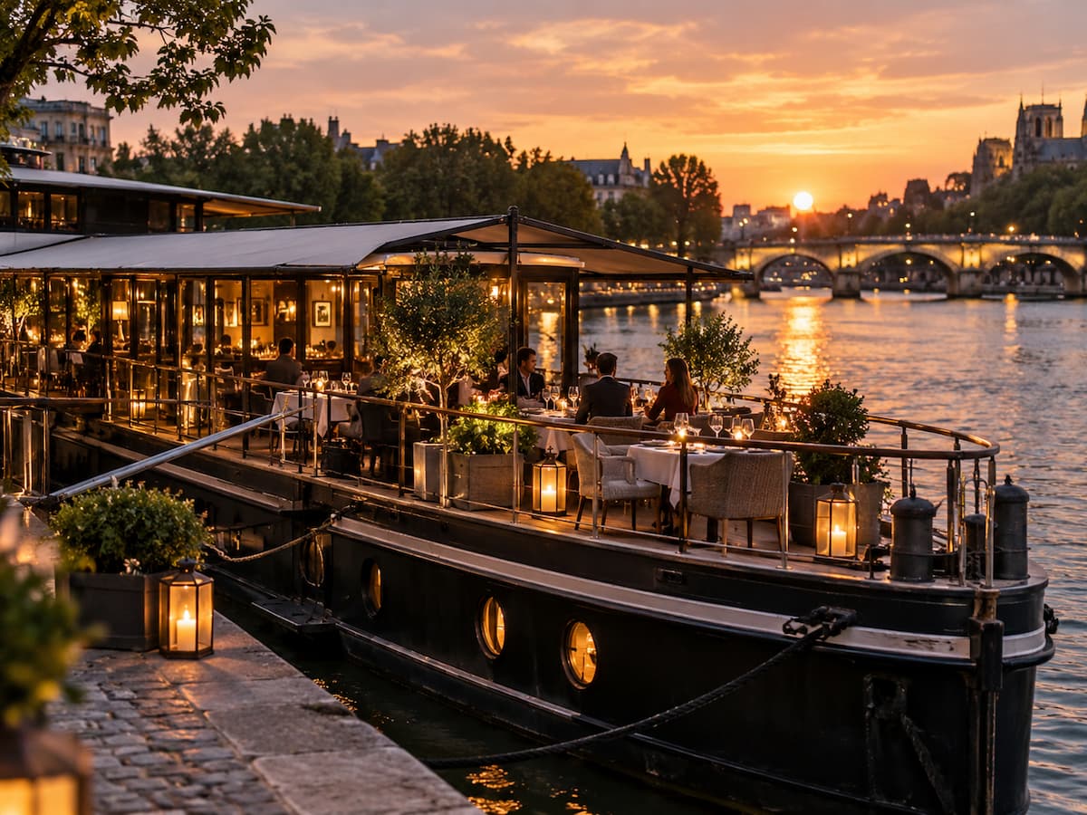 Restaurants sur péniche & bateau à quai
