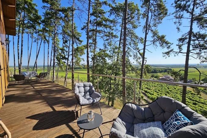 Cottage des Pins - Chalet sur pilotis au milieu des vignes — Écolodges & chalets nature — Bonneuil