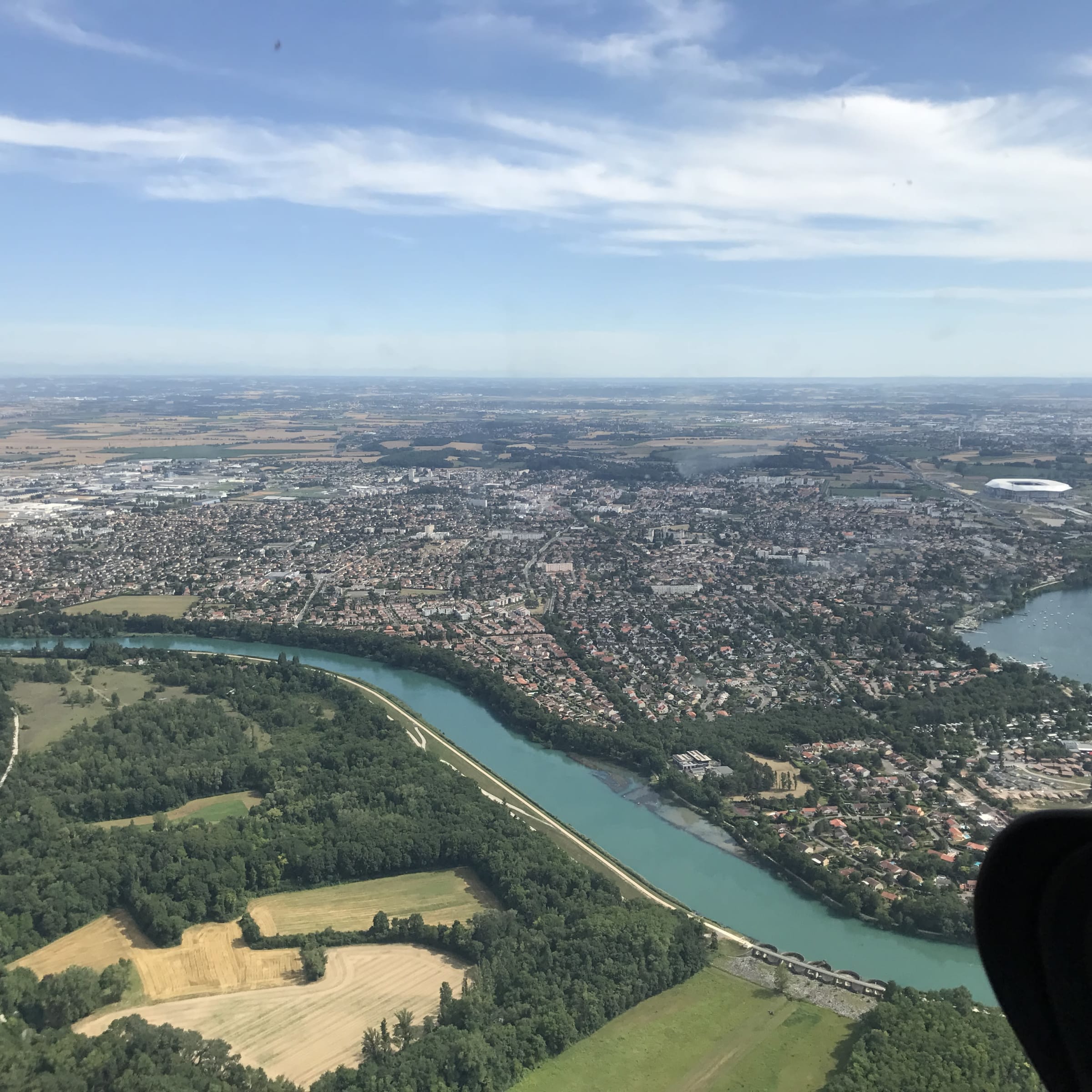 Vol en hélicoptère au-dessus de Lyon Ouest