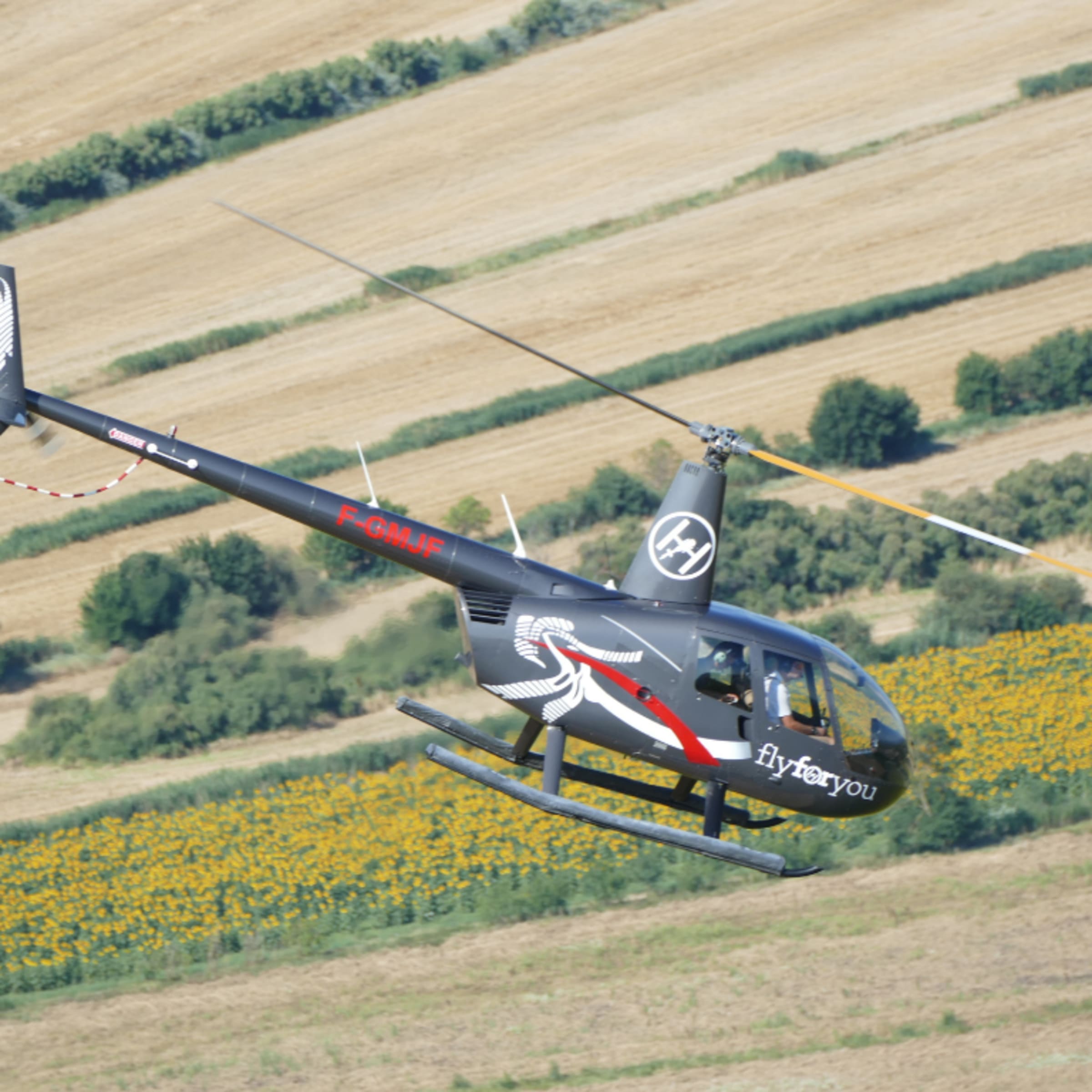 Vol en hélicoptère au-dessus de Marsillargues