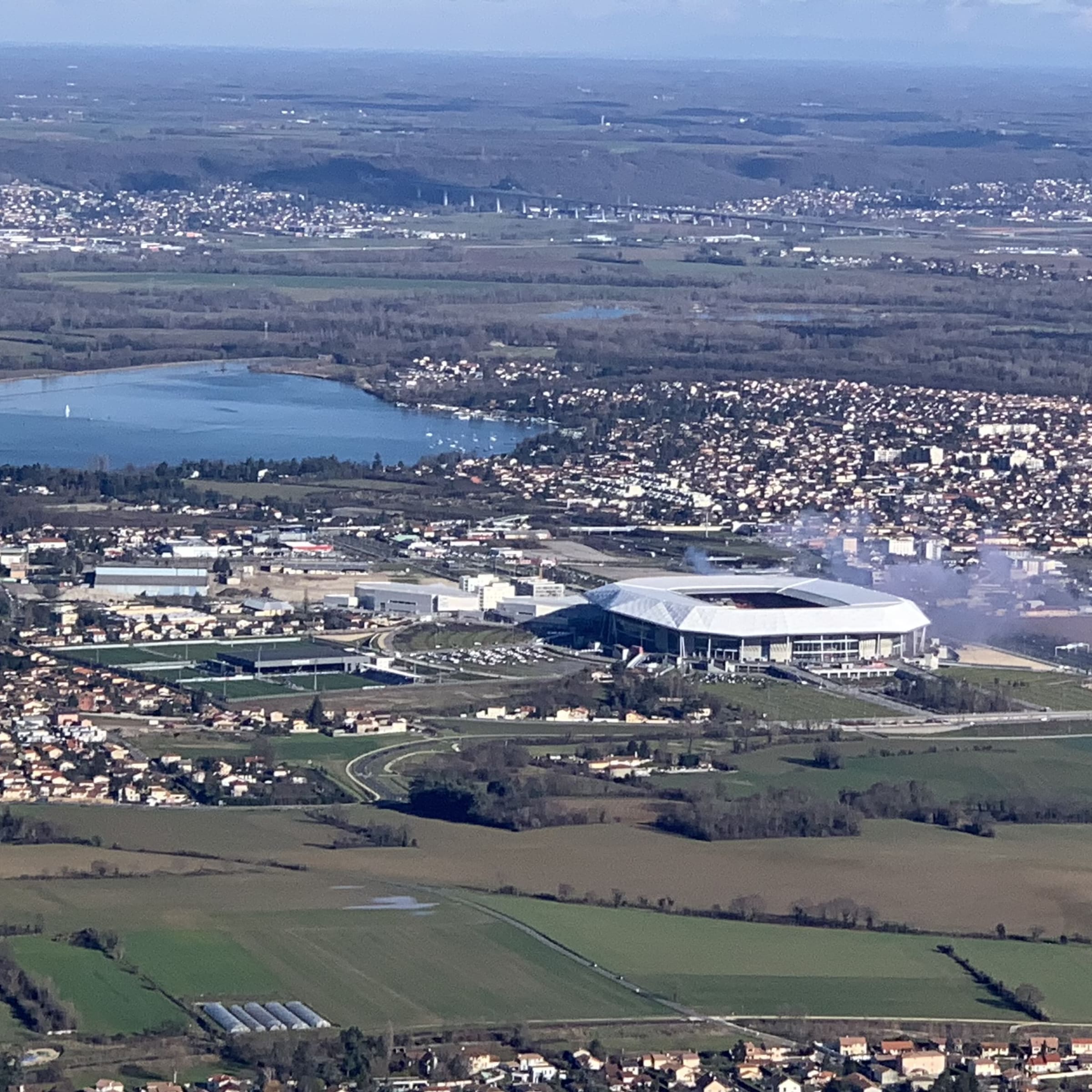 Vol en hélicoptère au-dessus de Lyon Est