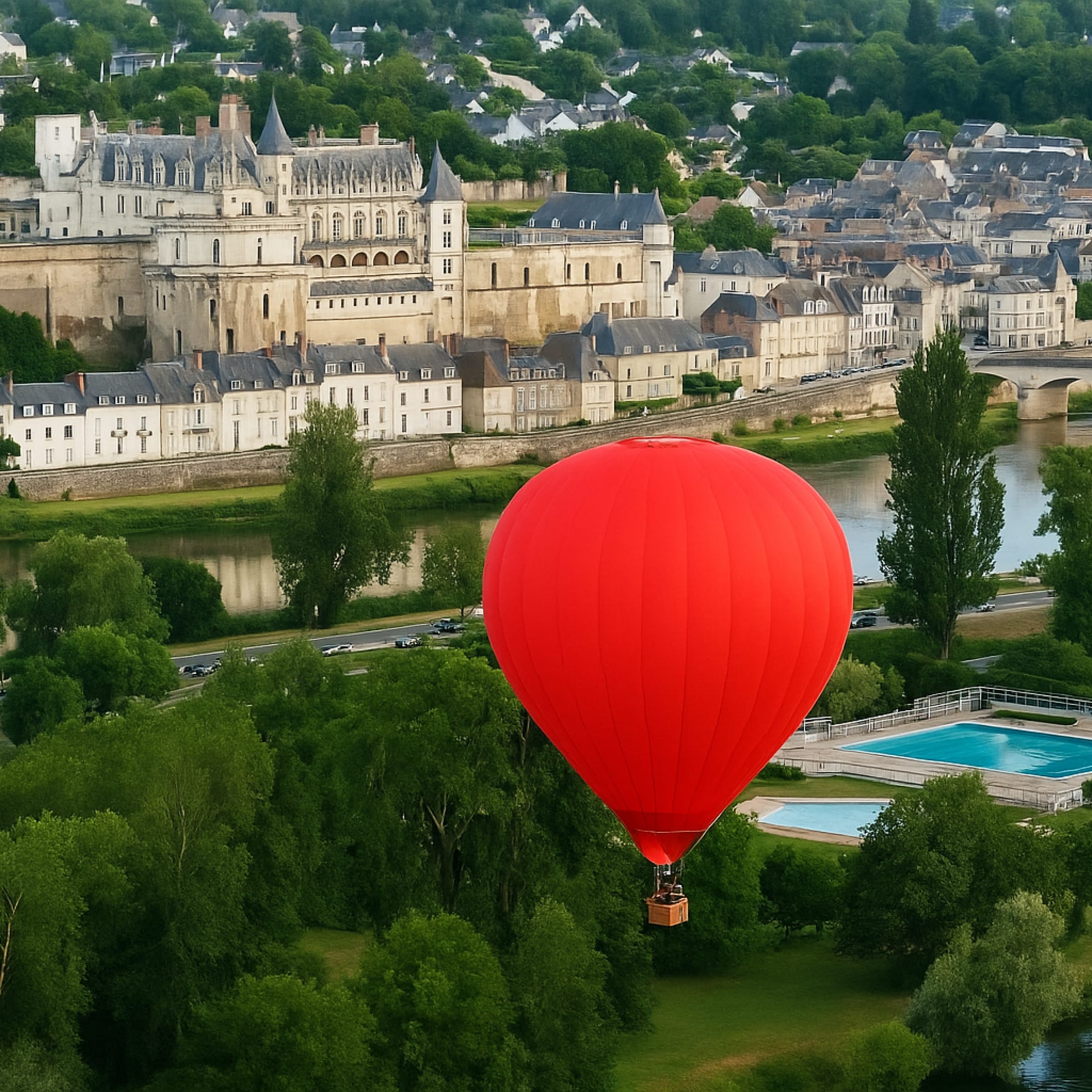 Vol en Montgolfière au-dessus du Château d'Amboise