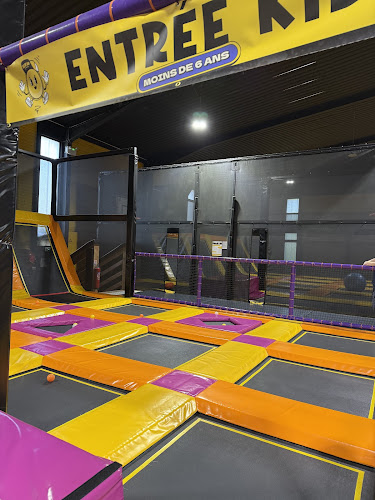 Yellow jump trampoline park