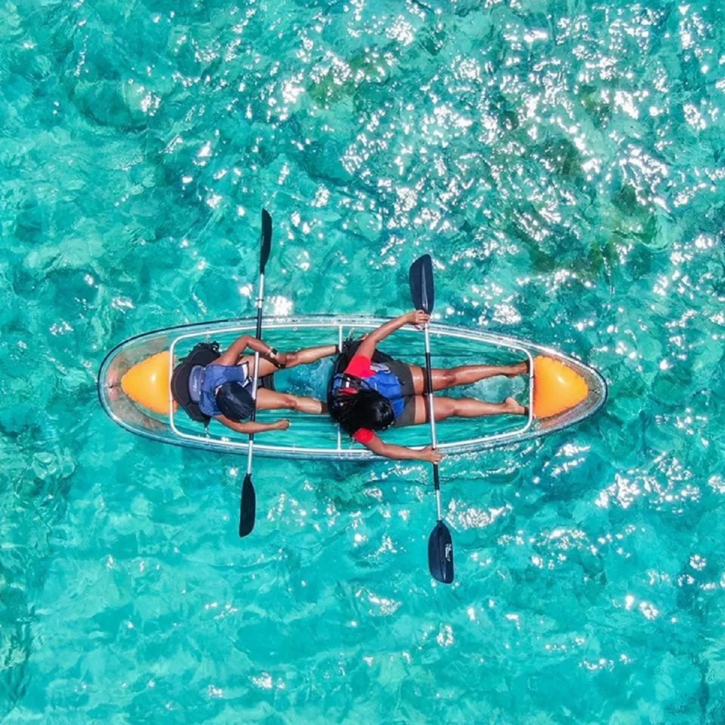 Kayak transparent au Gosier