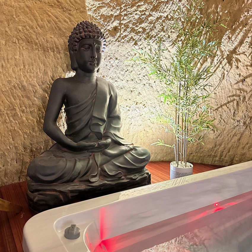 Suite Spa troglodyte du XII de Luynes - bassin de nage & sauna